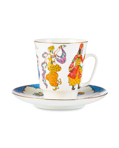 الخزف الامبراطوري, طقم قهوة "شهرزاد باليه" مجموعة من 3 لشخص واحد" عظم رفيع صيني متعدد الألوان