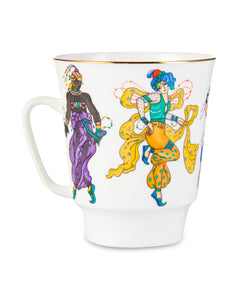 IMPERIAL PORCELAIN Coffee Set Scheherazade Ballet Set of 3 For 1 Person Fine Bone China Multicolor