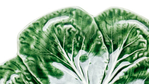 BORDALLO PINHEIRO Dinner Plate 26,5 cm Cabbage Haindpainted Ceramics Green and white