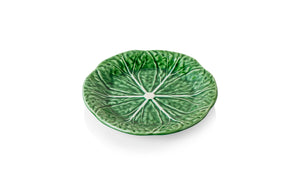 BORDALLO PINHEIRO Plate 19 cm Cabbage Haindpainted Ceramics Green and white