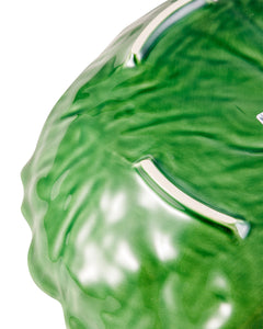 BORDALLO PINHEIRO Salad Bowl 40 cm Cabbage Haindpainted Ceramics Green and white
