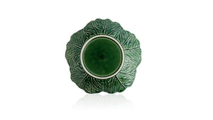 BORDALLO PINHEIRO Bowl 29 cm Cabbage Haindpainted Ceramics Green and white