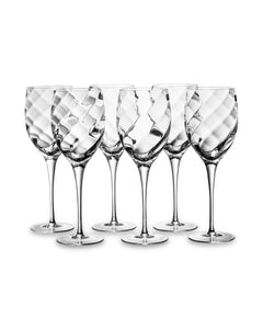 Set of 6 Romance Clear Red Wine Glasses by KROSNO