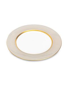 NARUMI Plate 23 cm Gold Diamond, Porcelain, White