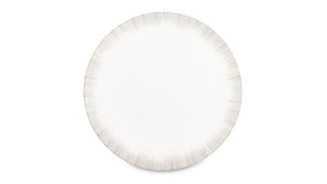 NARUMI Plate 28 cm Glowing Platinum, Porcelain, White
