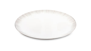 NARUMI Plate 28 cm Glowing Platinum, Porcelain, White