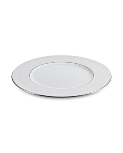 NARUMI Plate Flat Rim 27 cm Caviar White, Porcelain, White