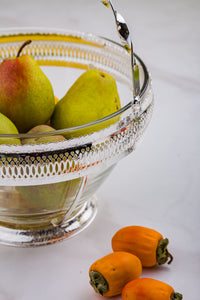 QUEEN ANNE Stainless Round Silver Fruit Basket - 25cm
