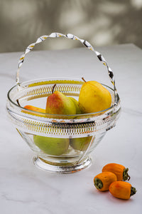 QUEEN ANNE Stainless Round Silver Fruit Basket - 25cm