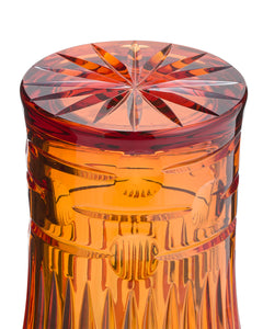 Flower vase GKHZ Imperial Ivan Kupala 27 cm, crystal, amber
