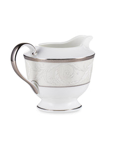 NARUMI Nocturne Platinum Tea Set of 21 items For 6 Persons, Porcelain, White